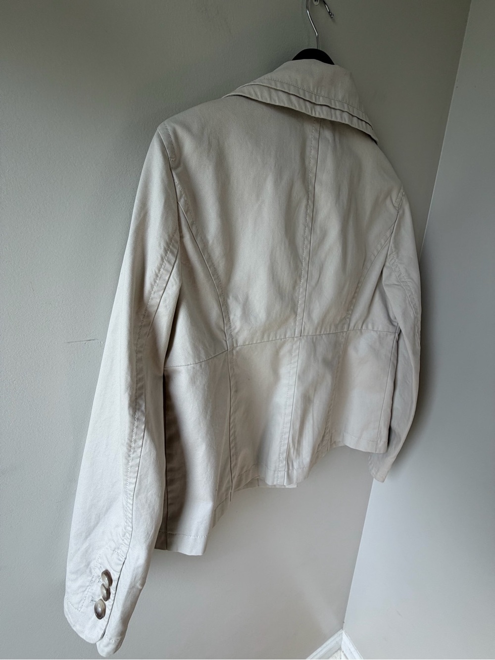 Ann Taylor Cream Utility Jacket - Light Beige - Picture 14 of 15